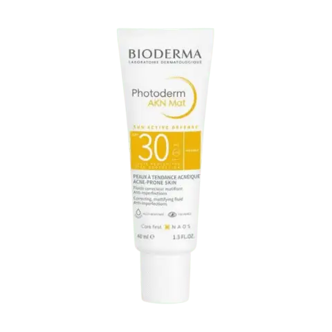 Sunscreen untuk kulit berjerawat dari Bioderma Photoderm AKN Mat SPF 30
