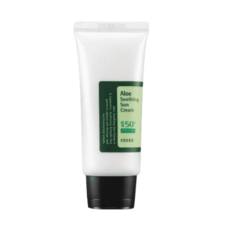sunscreen untuk wajah berjerawat dari cosrx aloe soothing sun cream spf 50+ pa+++