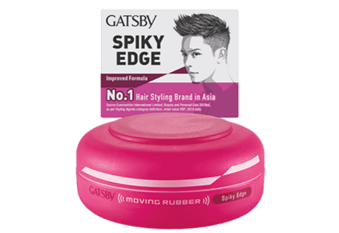 Kemasan produk Gatsby Moving Rubber varian Spiky Edge berwarna pink
