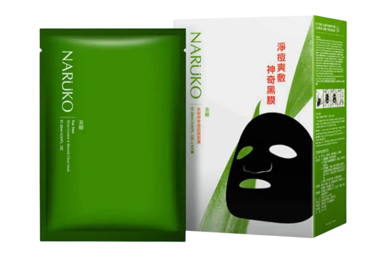 Kemasan Naruko Tea Tree Shine Control & Blemish Clear Mask
