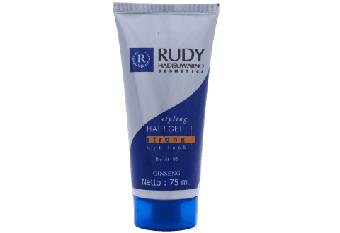 Produk Rudy Hadisuwarno Styling Hair Gel Wet Look dalam kemasan tube transparan